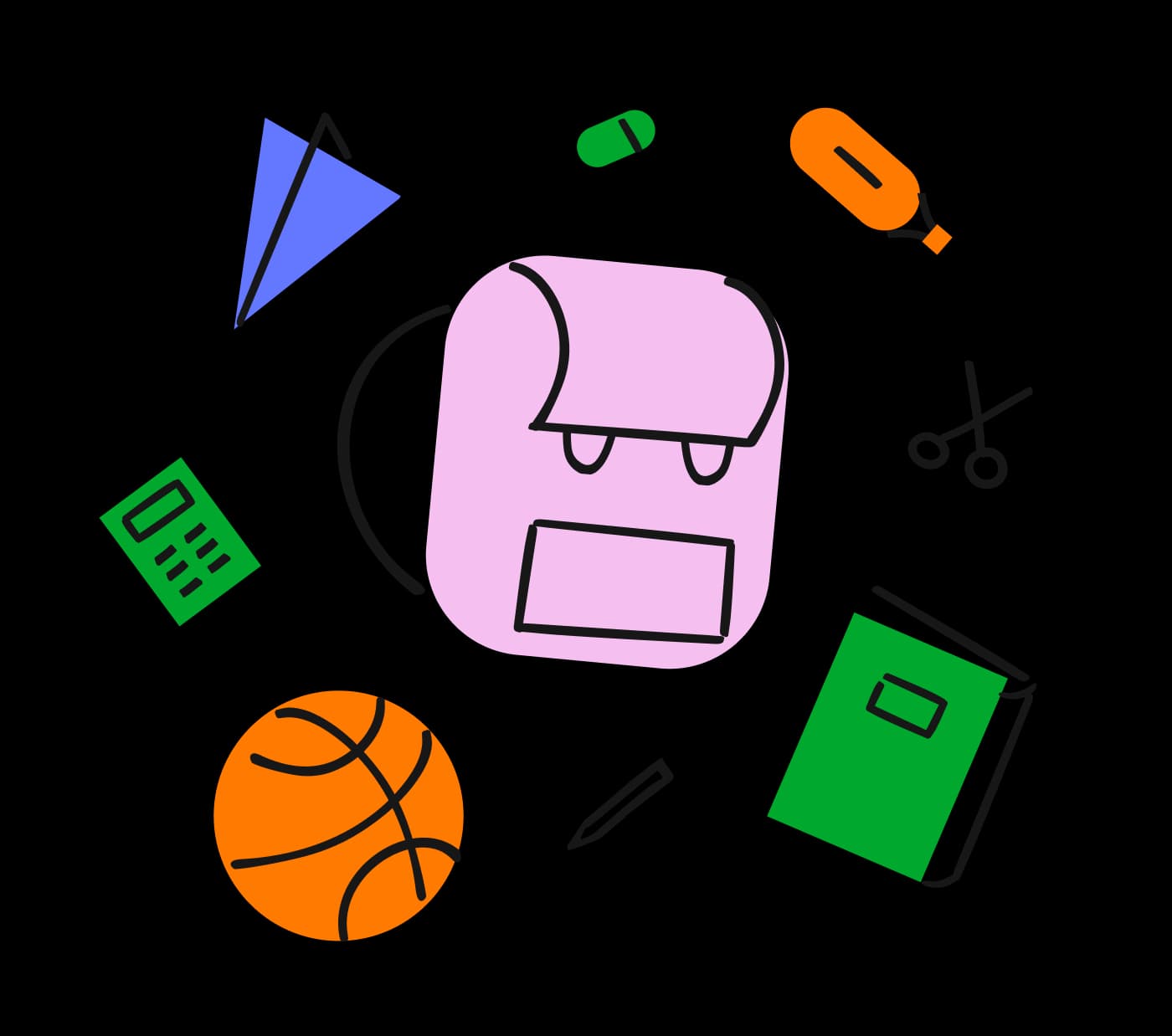 A UI representation of back-to-school-playful