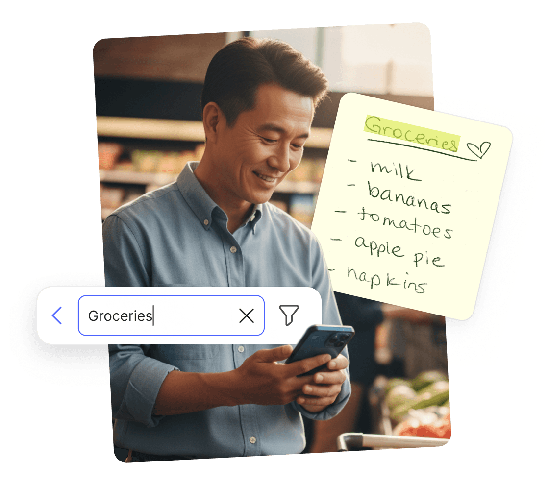 A UI rappresentation of handwriting