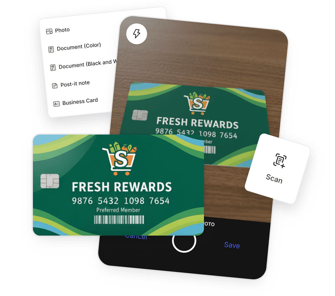 A UI rappresentation of scan-document